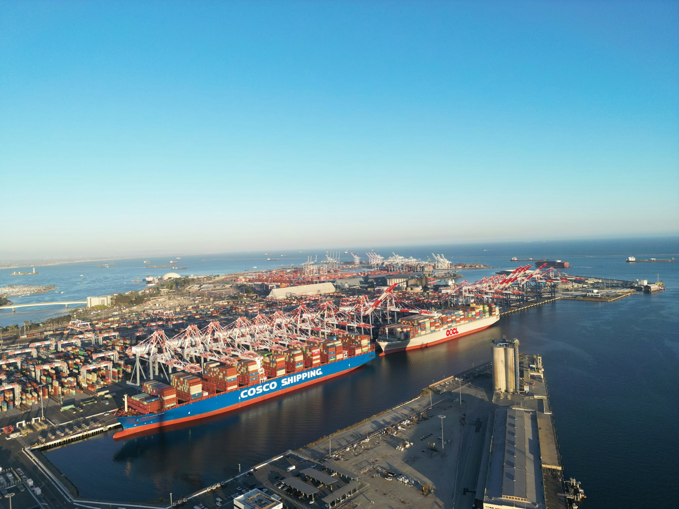 Port terminal from the air